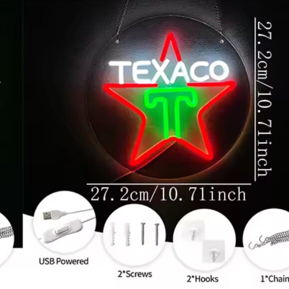 TEXACO NEON LED SIGN - Picture 3 of 6